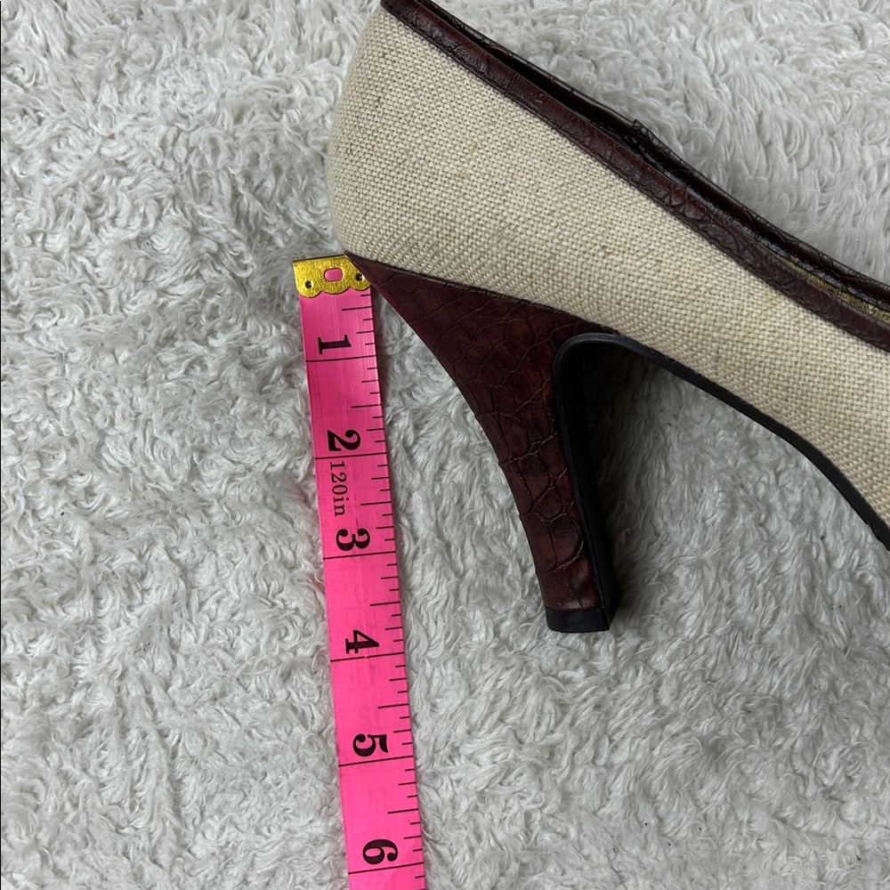 Mossimo Supply Co. Beige and Brown Peep-Toe Heels - Picture 8 of 8